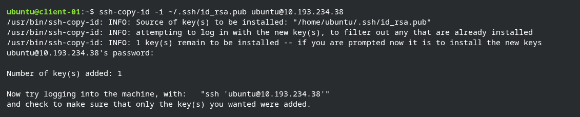 ssh-copy-id usage example